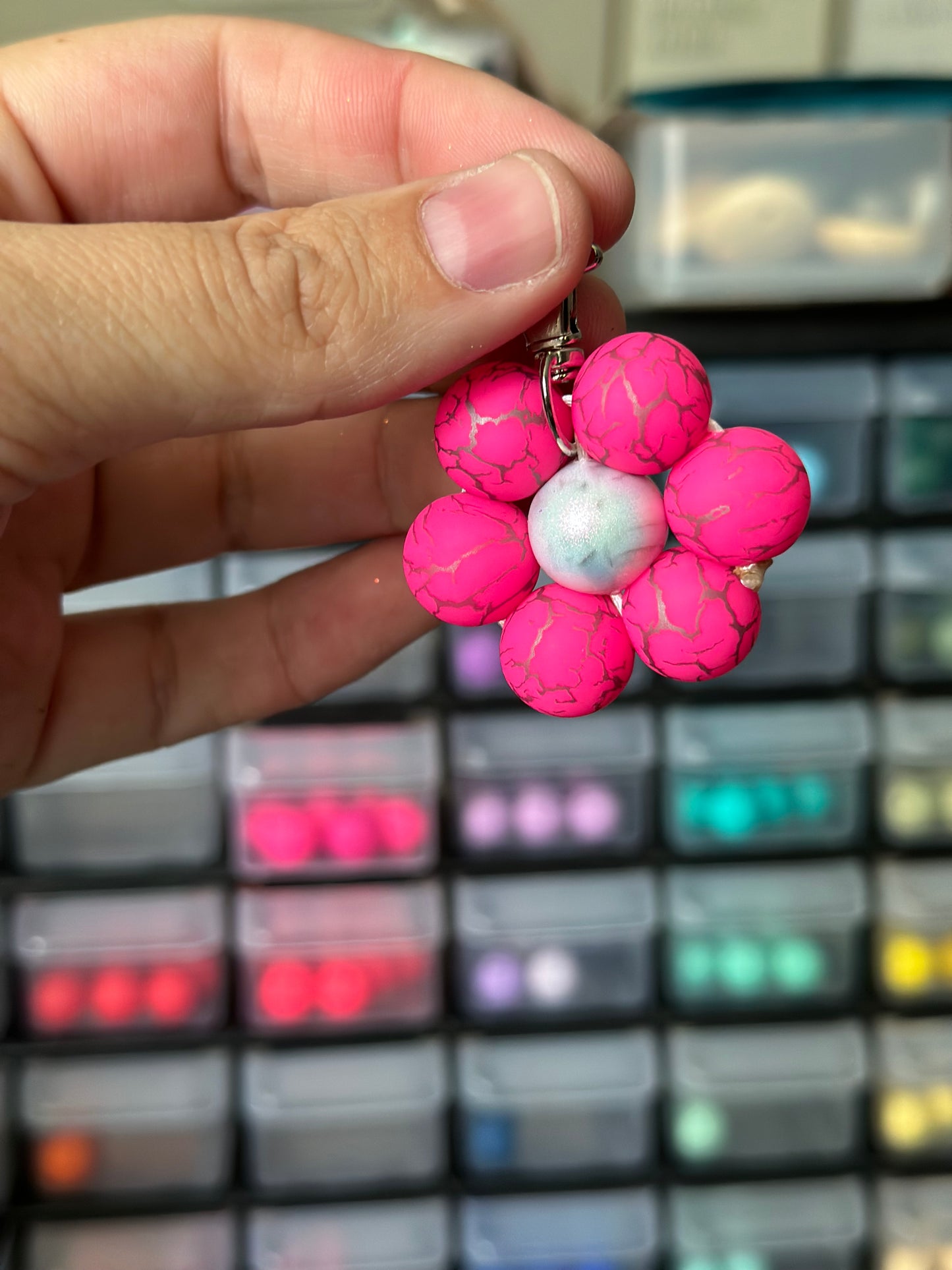 Custom Floral Keychain