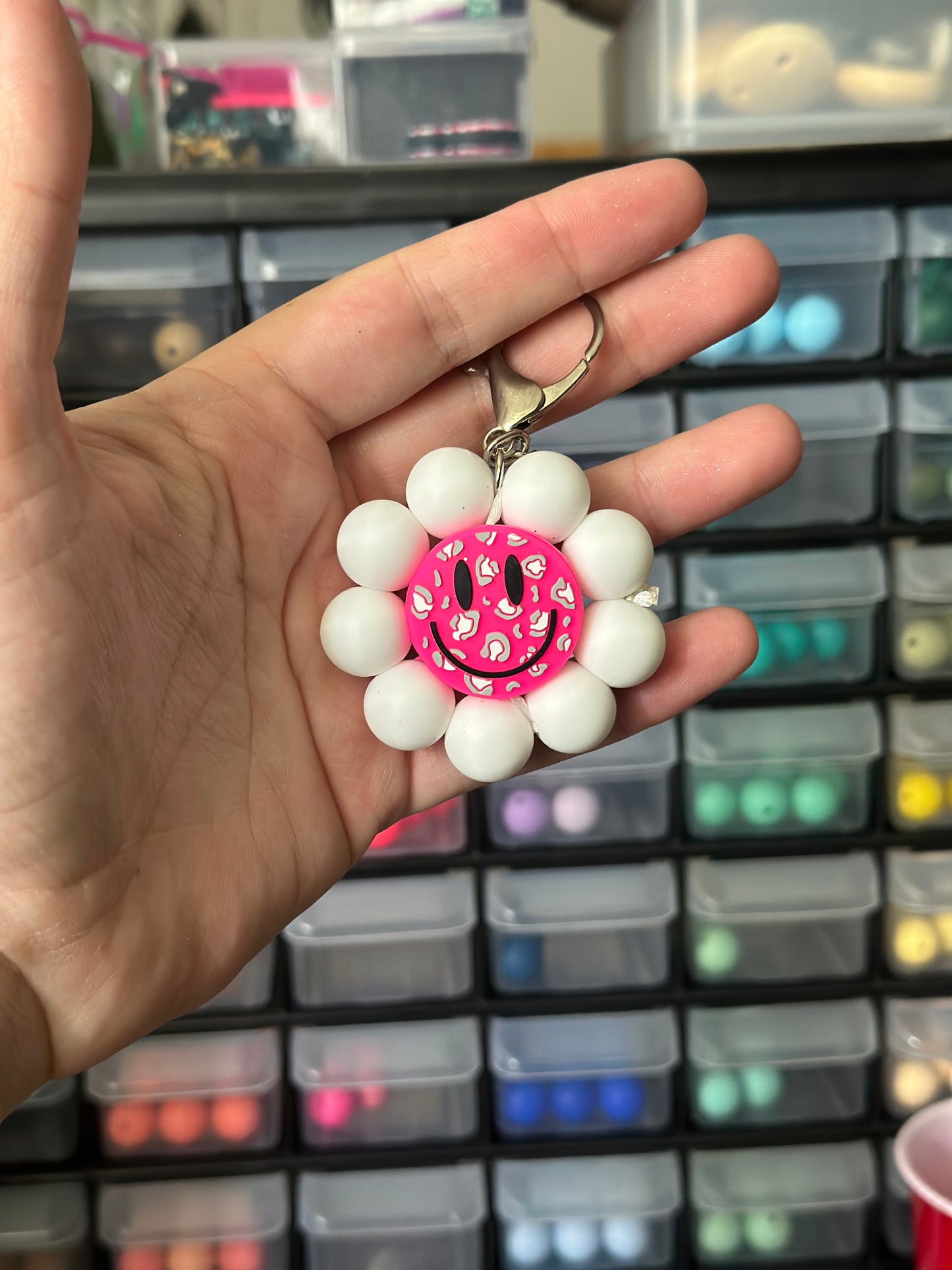 Custom Floral Keychain