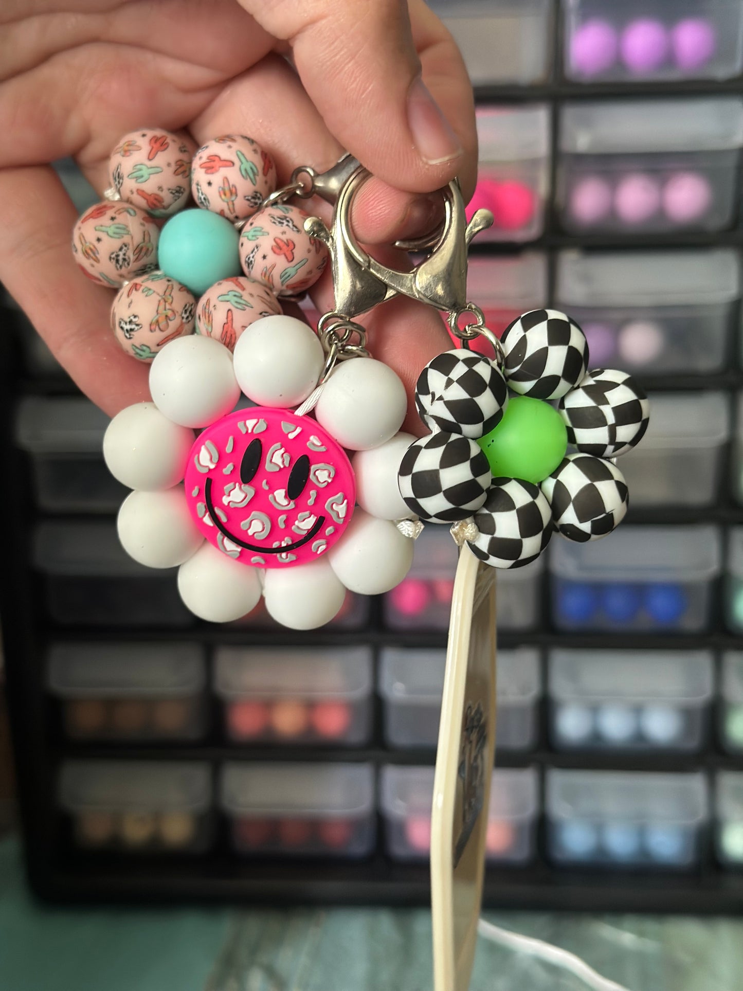 Custom Floral Keychain