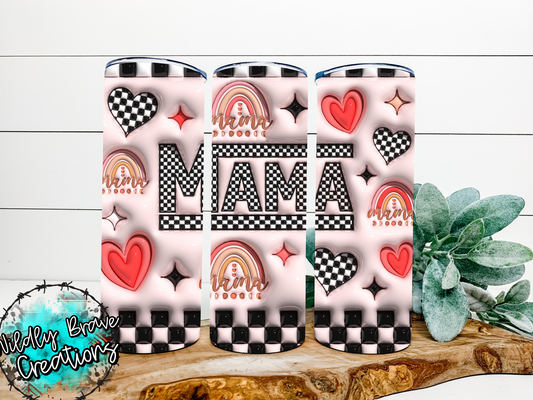 Mama Checkered Drinkware