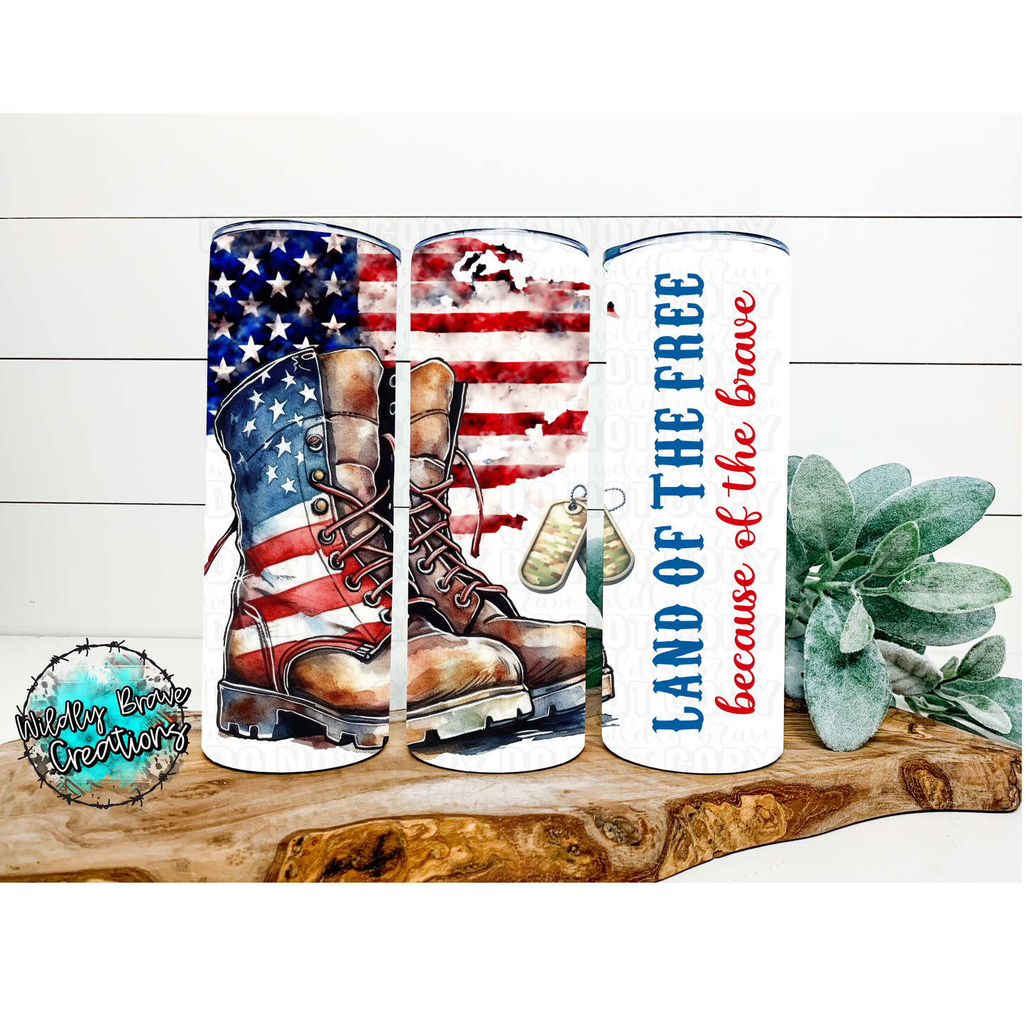 Land Of The Free Tumbler or Beer Can Cooler